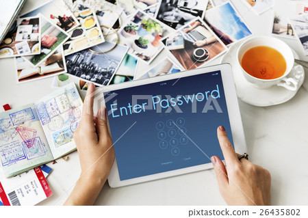 Access Identification Password Passcode Graphic Concept 26435802
