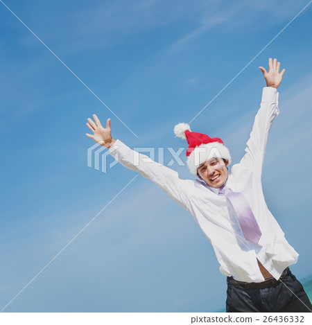 Christmas Santa Hat Business Travel Vacations Concept Christmas Santa Hat Business Travel Vacations Concept 26436332