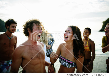 Beach Vacation Enjoying Holiday Relaxation Concept Beach Vacation Enjoying Holiday Relaxation Concept 26436425