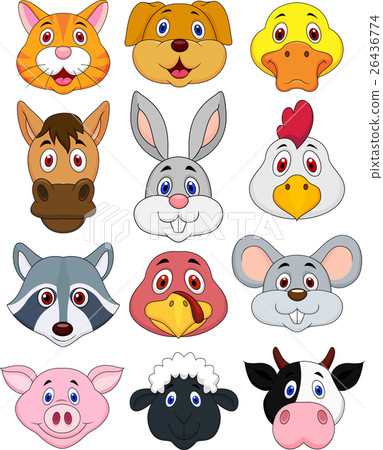 Animal head cartoon collection  26436774