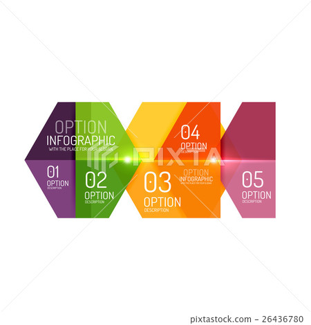 Paper geometric abstract infographic layouts 26436780