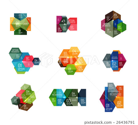 Paper geometric abstract infographic layouts Paper geometric abstract infographic layouts 26436791