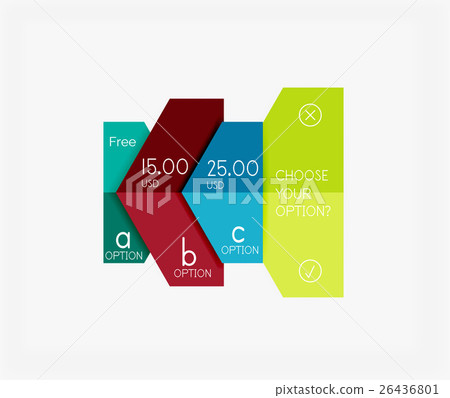 Paper infographic banners and stickers Paper infographic banners and stickers 26436801