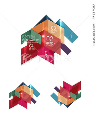 Abstract paper geometric infographic templates Abstract paper geometric infographic templates 26437062