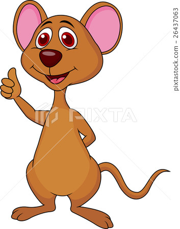 Cute mouse cartoon thumb up Cute mouse cartoon thumb up 26437063