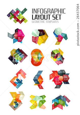 Abstract paper geometric infographic templates Abstract paper geometric infographic templates 26437064