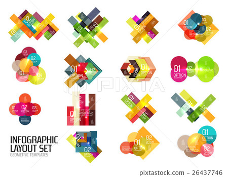 Geometric modern infographic options templates 26437746