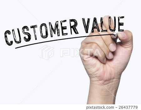 customer value written by hand 26437779