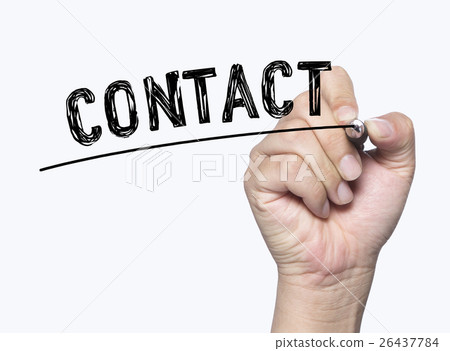 contact written by hand contact written by hand 26437784