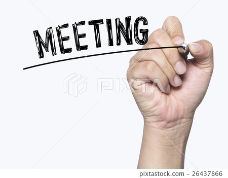meeting written by hand 26437866