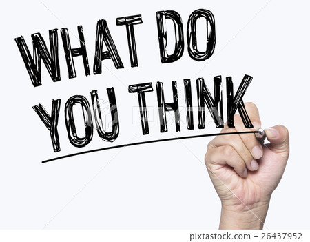 what do you think written by hand 26437952
