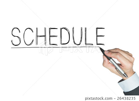 schedule written by hand 26438235