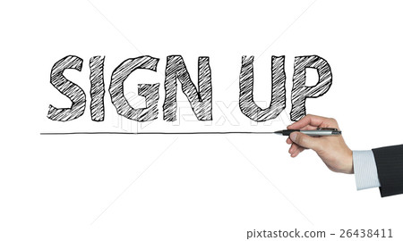 sign up written by hand 26438411