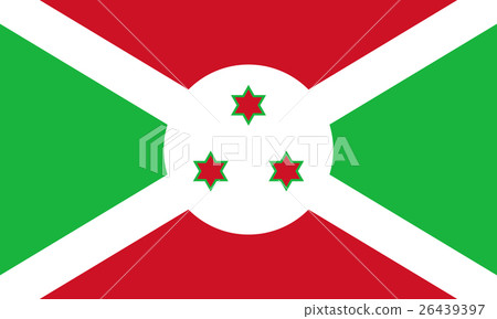 Official vector flag of Burundi . Official vector flag of Burundi . 26439397