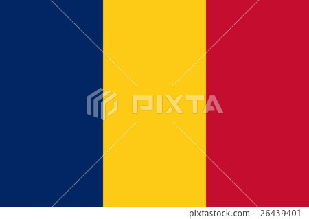 Official vector flag of Chad . Republic of Chad . Official vector flag of Chad . Republic of Chad . 26439401