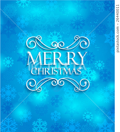 Merry Christmas on blue background. 26440011