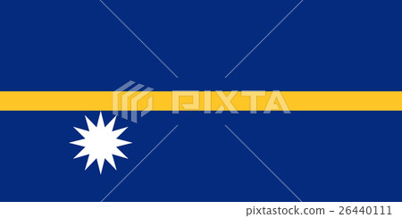Official vector flag of Nauru .  26440111