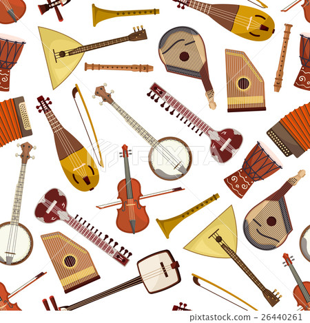 Ethnic musical instrument seamless pattern Ethnic musical instrument seamless pattern 26440261