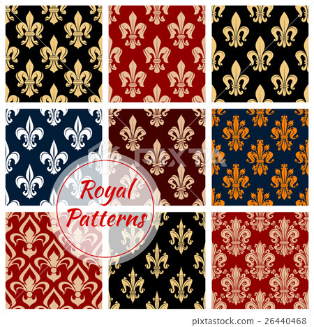 Fleur-de-lys french royal seamless pattern Fleur-de-lys french royal seamless pattern 26440468