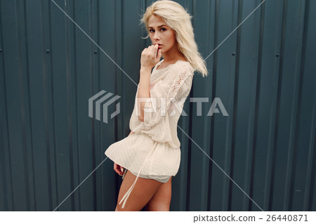 stylish girl blonde 26440871