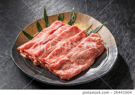 Shabu-shabu Japanese Black Beef Meat High-quality marbled Japanese beef 26441004