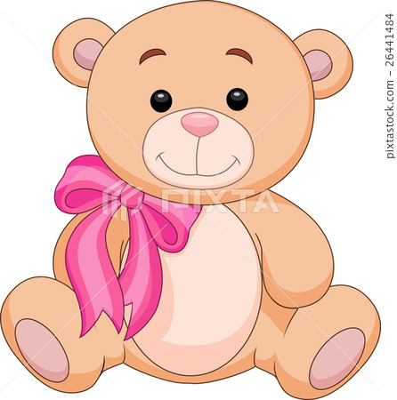 Cute bear cartoon sitting 26441484
