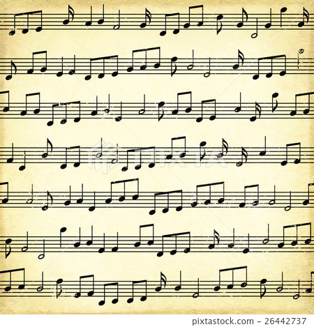 Grunge background with note symbols Grunge background with note symbols 26442737