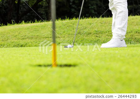 Green and putter golf course footwear 26444293