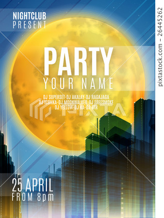 Night Party - Flyer or Cover Design. Background - Stock Illustration  [26445262] - PIXTA