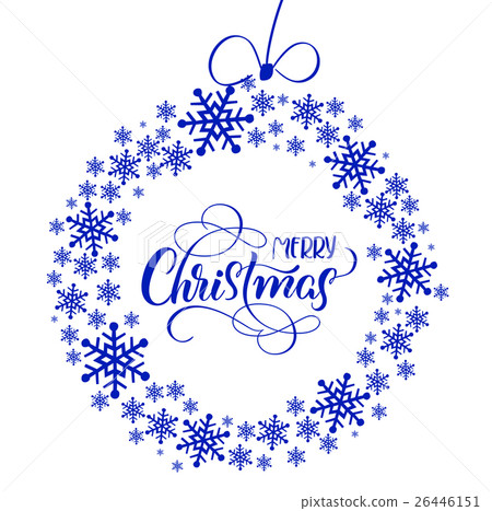 beautiful round background from blue snowflakes beautiful round background from blue snowflakes 26446151