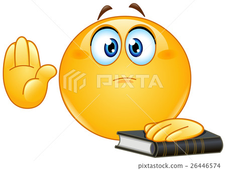 Taking oath emoticon Taking oath emoticon 26446574