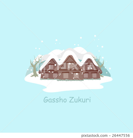 Gassho zukuri in the snow 26447556