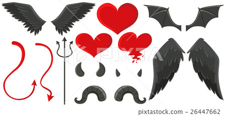 Angel wings and devil horns 26447662