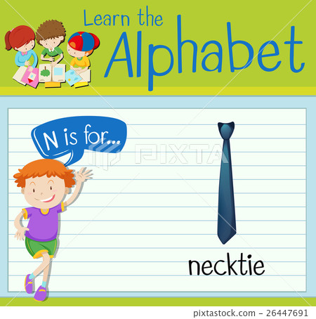 Flashcard letter N is for necktie 26447691