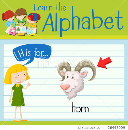 Flashcard letter H is for horn 26448009