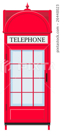 Telephone booth in red Telephone booth in red 26448023