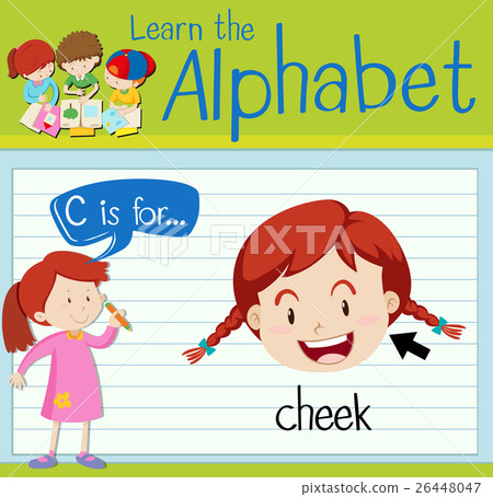 Flashcard letter C is for cheek Flashcard letter C is for cheek 26448047