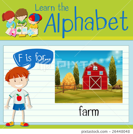 Flashcard letter f is for farm Flashcard letter f is for farm 26448048
