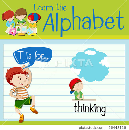 Flashcard letter T is for thinking 26448116
