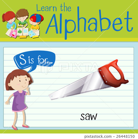 Flashcard letter S is for saw Flashcard letter S is for saw 26448150