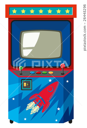 Arcade game machine with space theme - Stock Illustration [26448296 ...