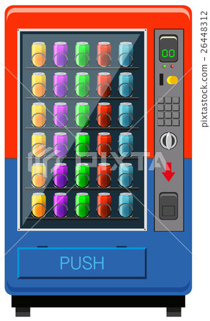 Vending maching in red and blue color Vending maching in red and blue color 26448312
