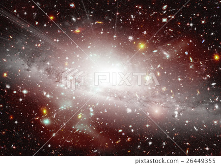 Stars, dust and gas nebula in a far galaxy 26449355