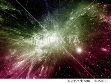 Stars, dust and gas nebula in a far galaxy Stars, dust and gas nebula in a far galaxy 26450159