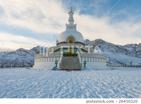 winter Shanti Stupa Leh Ladakh, India winter Shanti Stupa Leh Ladakh, India 26450320