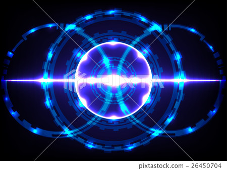 Abstract technology circle effect light blue - Stock Illustration ...