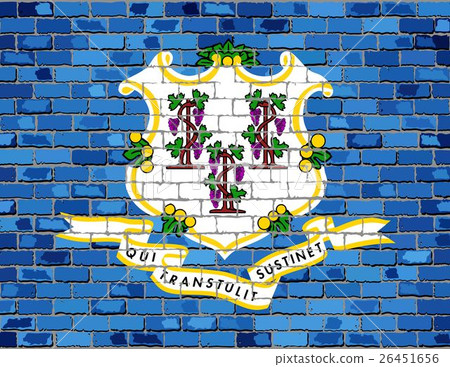Flag of Connecticut on a brick wall Flag of Connecticut on a brick wall 26451656