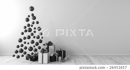 Christmas decor and gifts white 3D render mock up 26451657