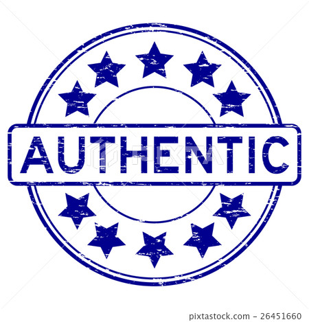 Grunge blue authentic round rubber stamp Grunge blue authentic round rubber stamp 26451660