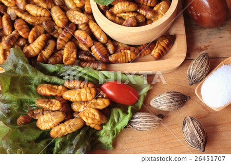 Silkworm pupae Silkworm pupae 26451707